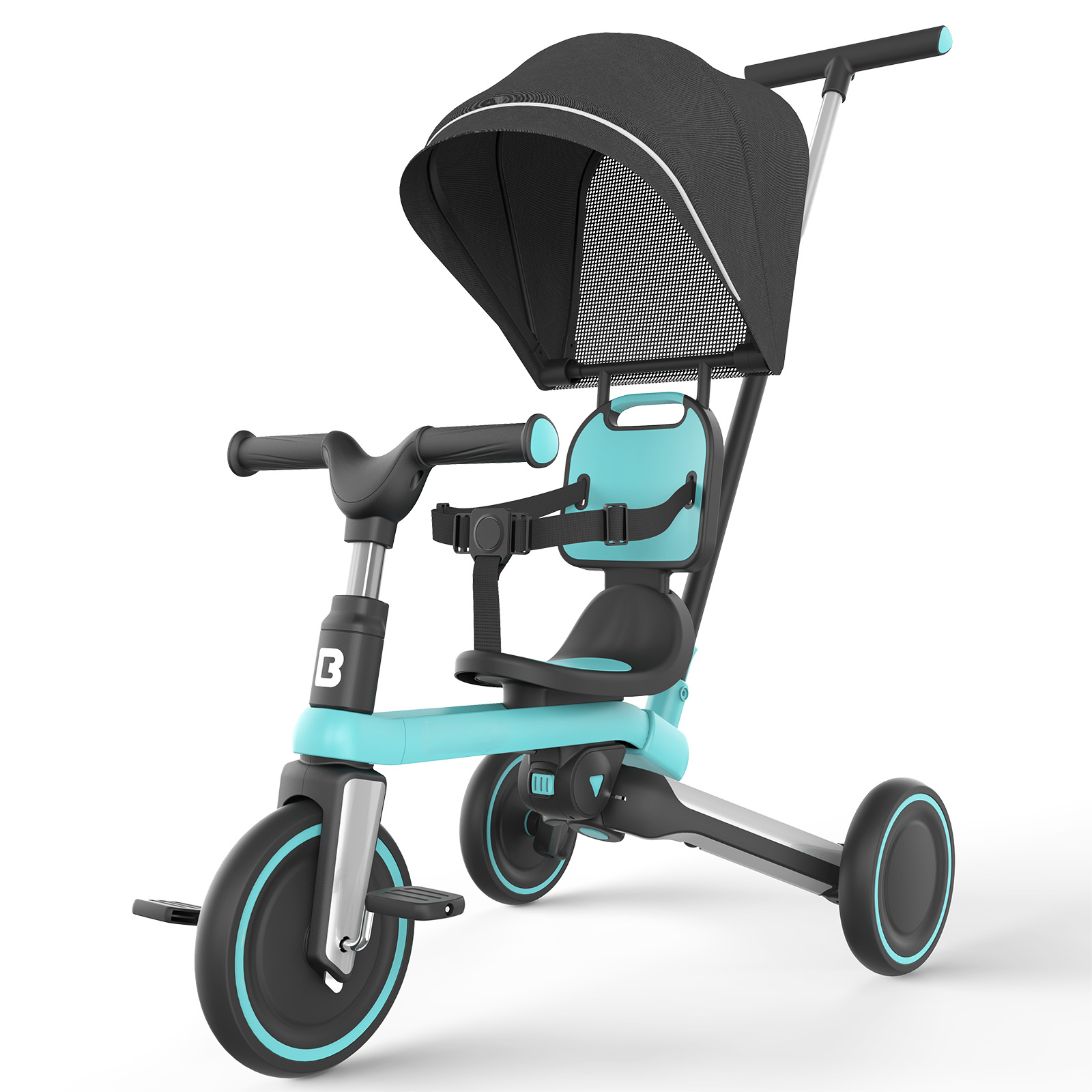 WhizKidz 5-in-1 Toddler Tricycle with Removable Canopy & Backrest | for Toddlers 1-3
