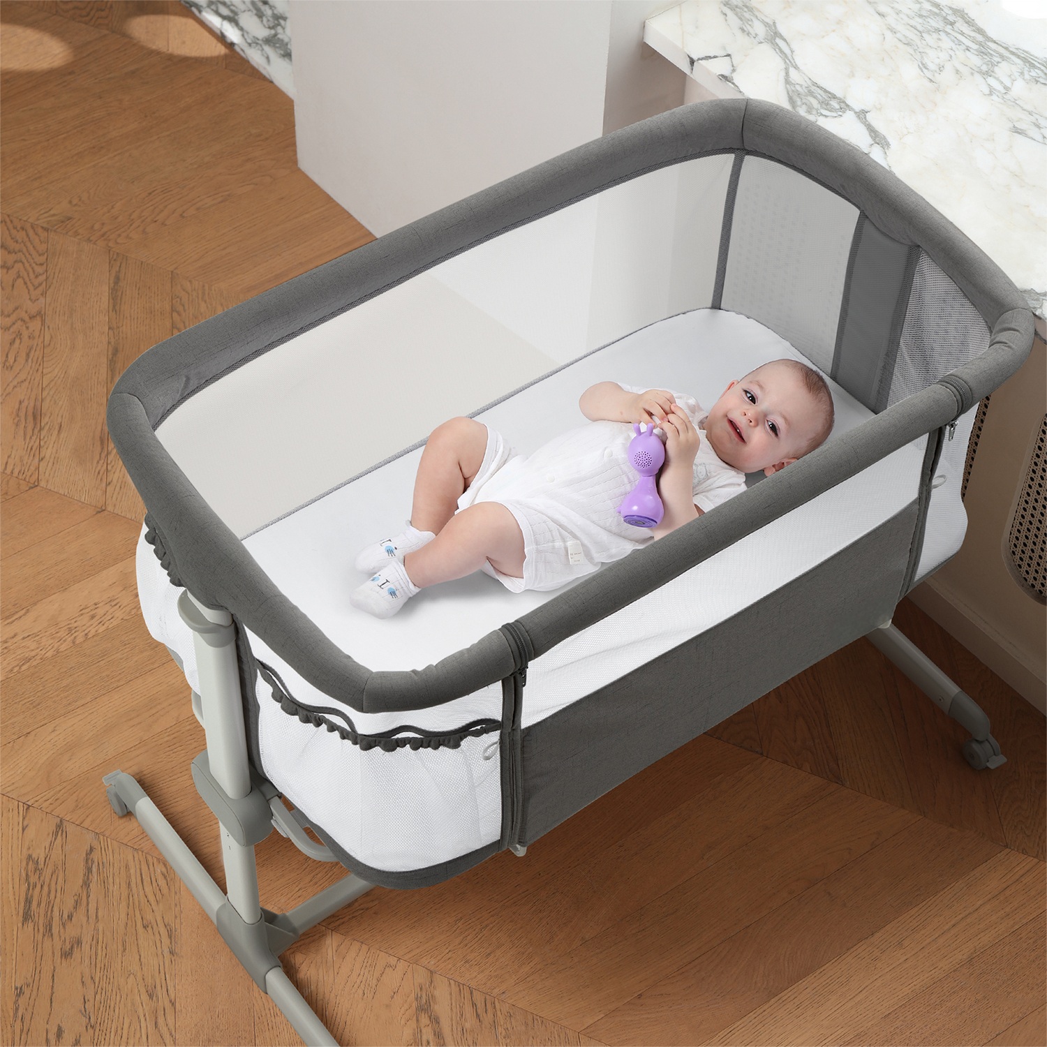 WhizKidz Multifunction Baby Crib All Mesh