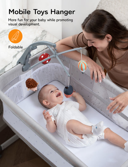 WhizKidz 5-in-1 Baby Bedside Bassinet | Baby Bedside Crib Suitable up to 18 Month