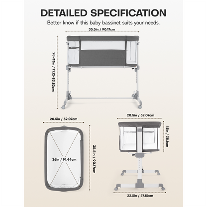 WhizKidz Multifunction Baby Crib All Mesh