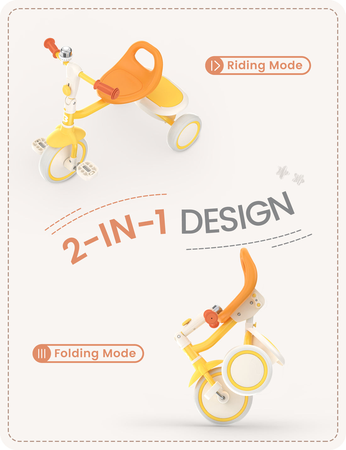 WhizKidz 2 in 1 Toddler Tricycle