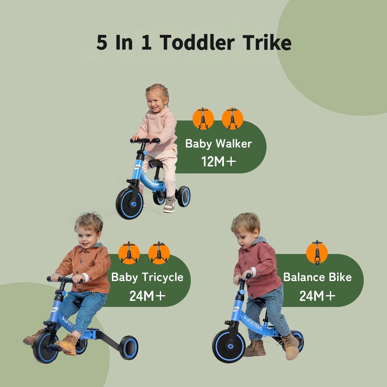 Whizkidz FlexiDrive 5 IN 1 Toddler Trike